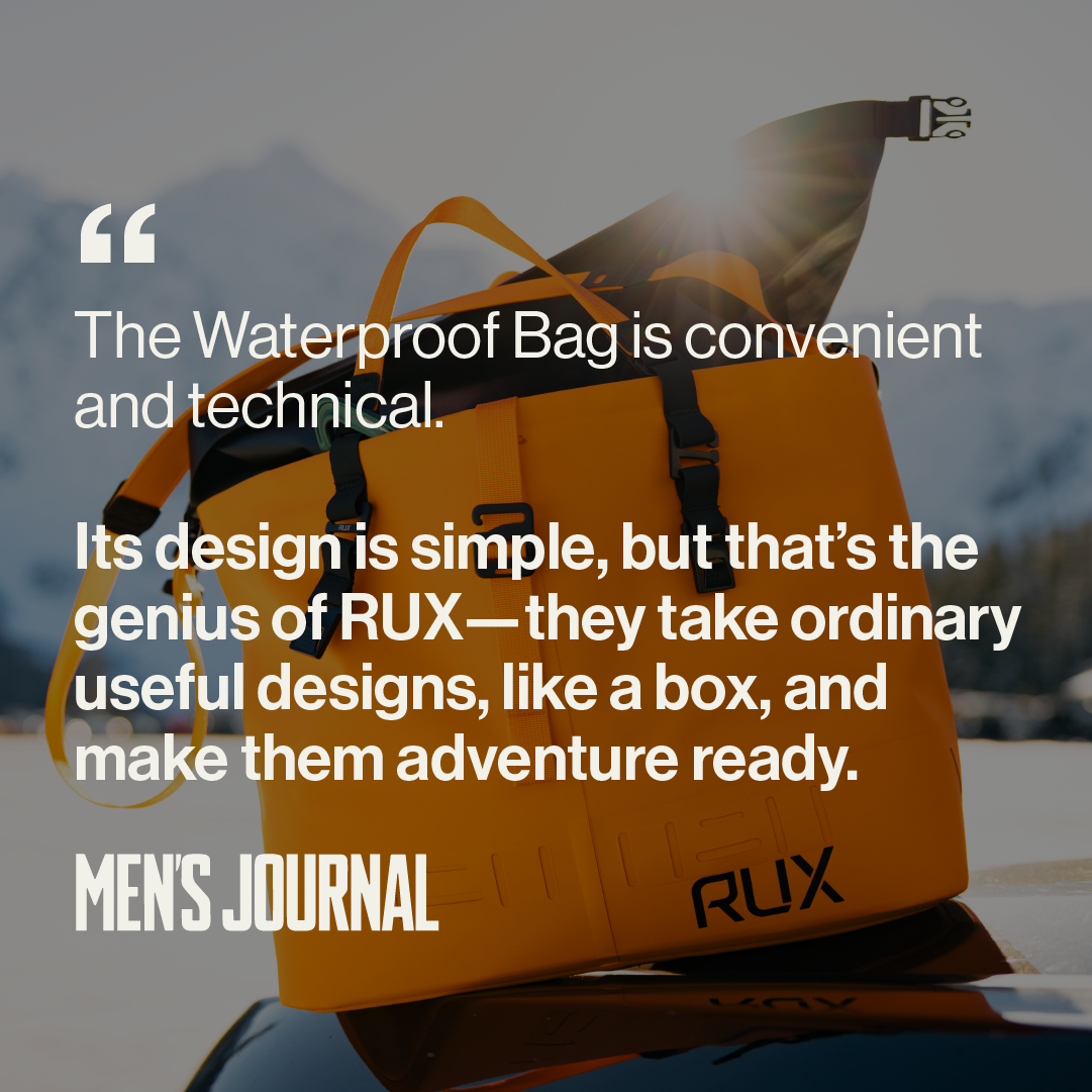 The RUX Waterproof Bag is featured in Men's Journal